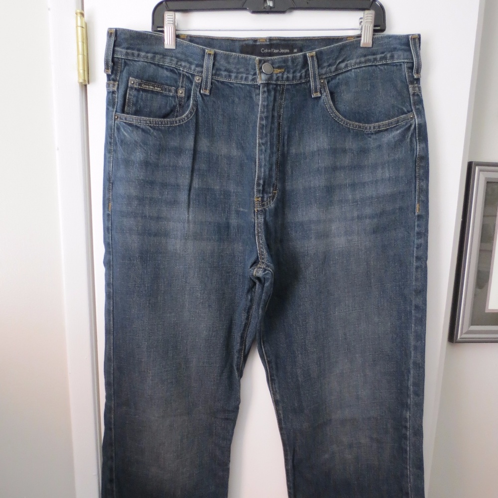 Calvin Klein Men's Relaxed Straight Jeans, 36 x 32
